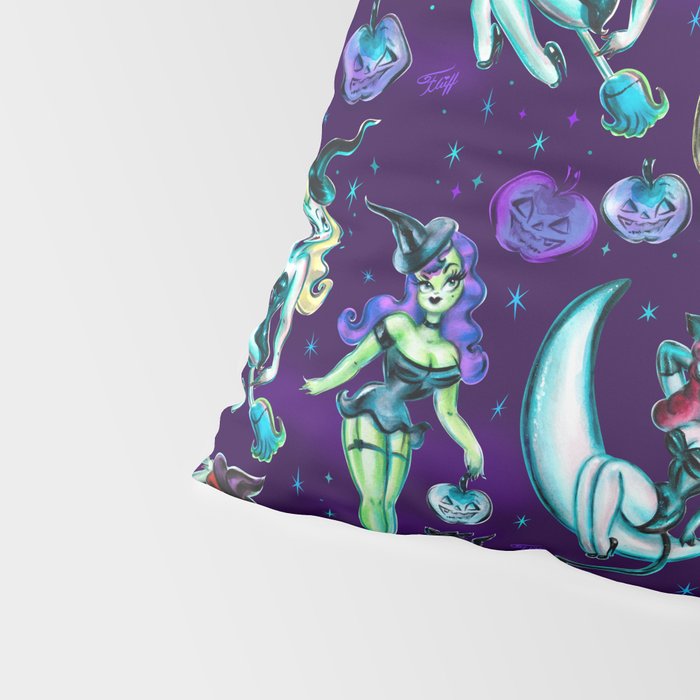 Witches and Black Cats Pillow Sham Gallery Image 4