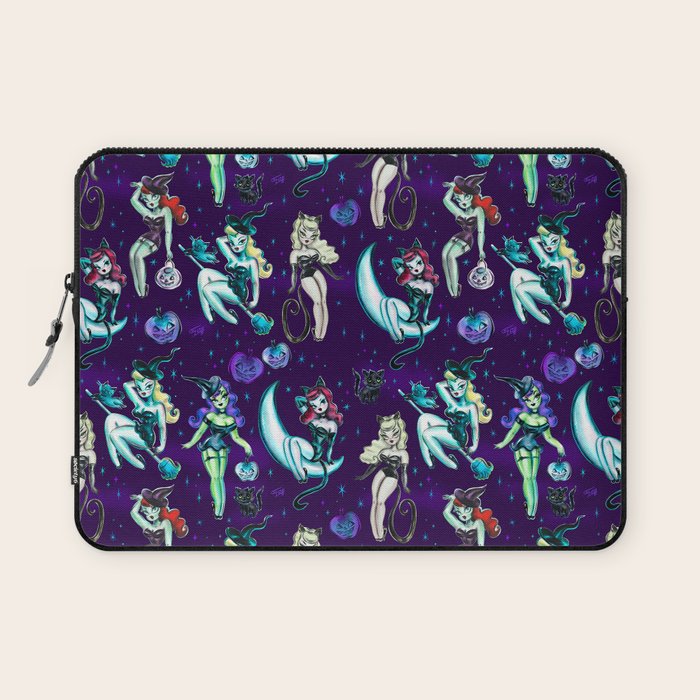 Witches and Black Cats Laptop Sleeve Gallery Image 1