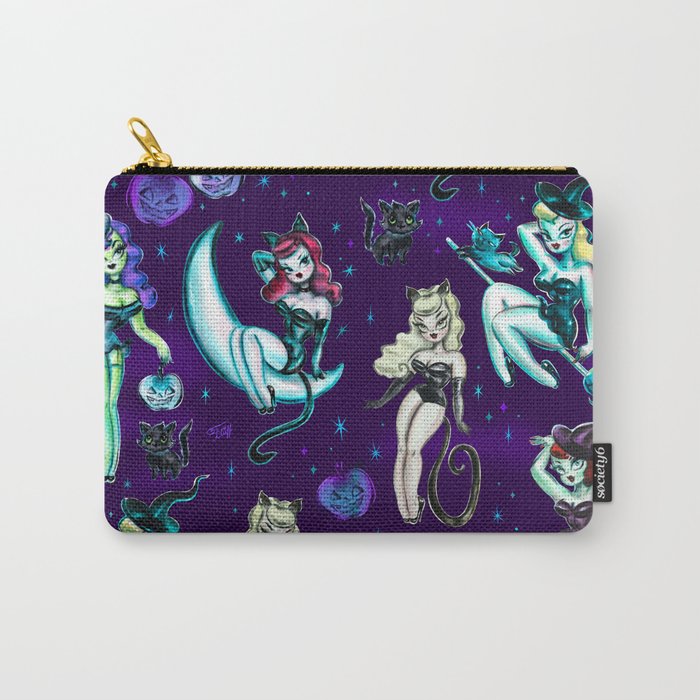 Witches and Black Cats Carry All Pouch Gallery Image 1