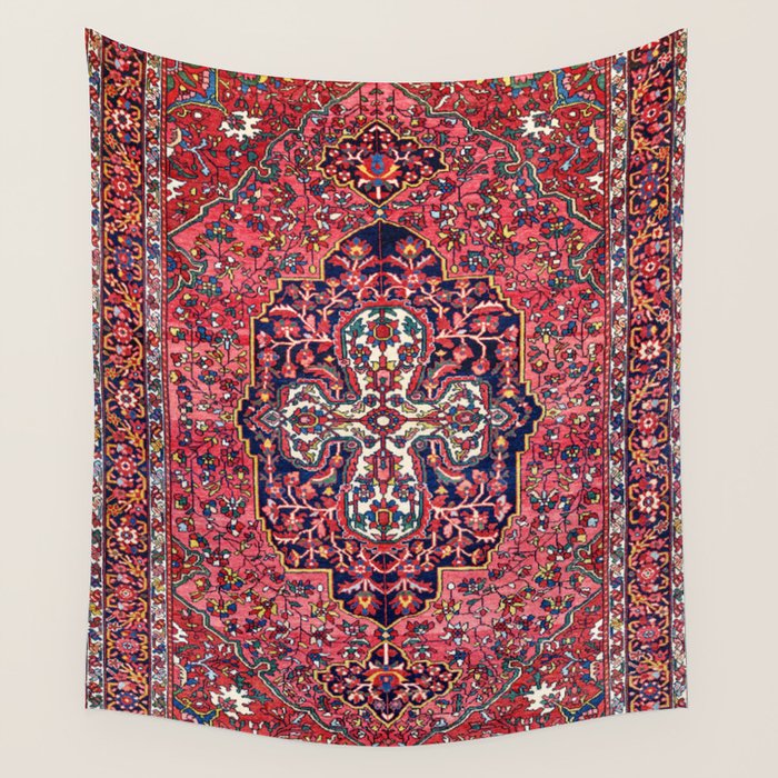 Bakhtiari West Central Persian Antique Rug Print Wall Tapestry Gallery Image 1
