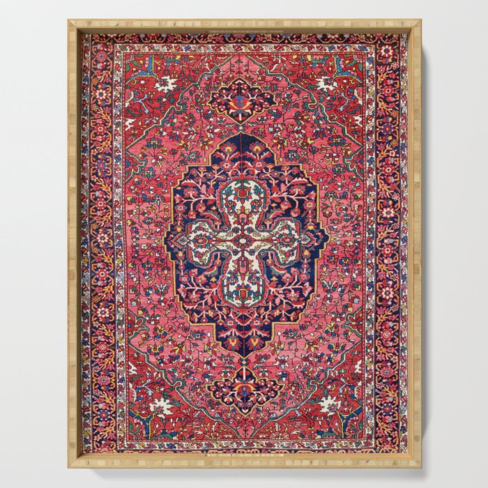 Bakhtiari West Central Persian Antique Rug Print Serving Tray Gallery Image 1