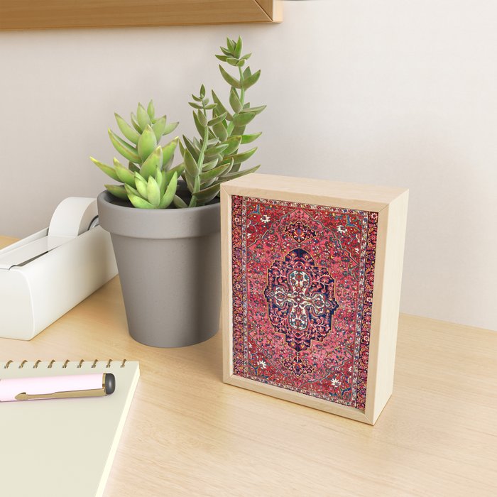 Bakhtiari West Central Persian Antique Rug Print Mini Art Print Gallery Image 2