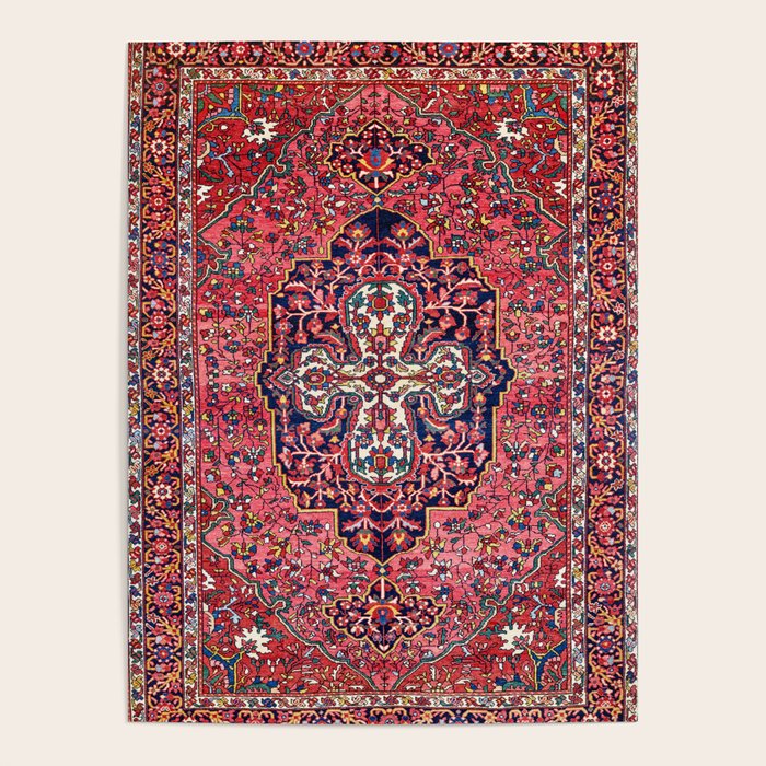 Bakhtiari West Central Persian Antique Rug Print Poster Gallery Image 1