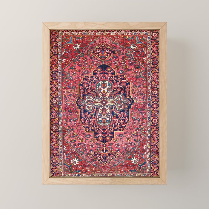 Bakhtiari West Central Persian Antique Rug Print Mini Art Print Gallery Image 1