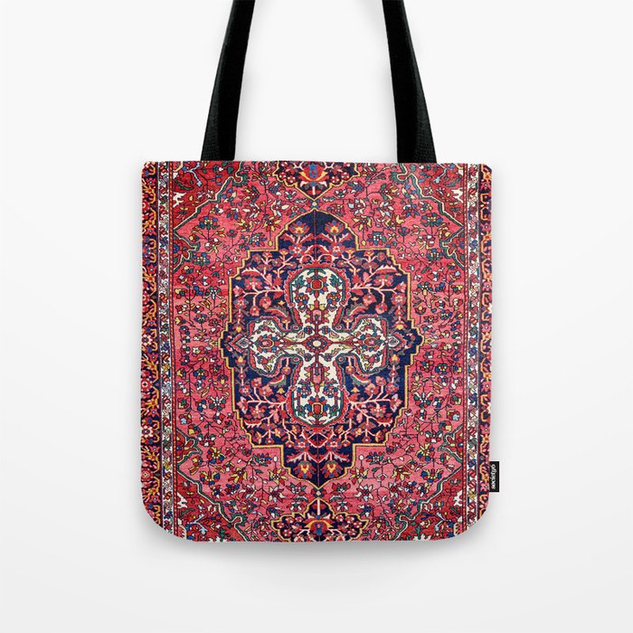 Bakhtiari West Central Persian Antique Rug Print Tote Bag Gallery Image 1