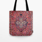 Bakhtiari West Central Persian Antique Rug Print Tote Bag Gallery Image 1