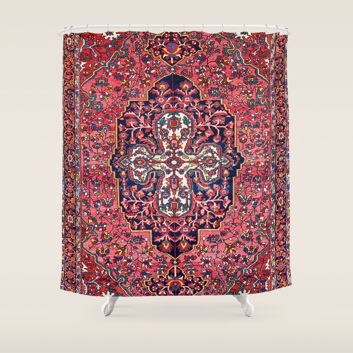 Bakhtiari West Central Persian Antique Rug Print Shower Curtain Gallery Image 1