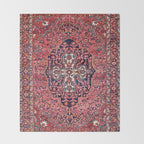 Bakhtiari West Central Persian Antique Rug Print Throw Blanket Gallery Image 2
