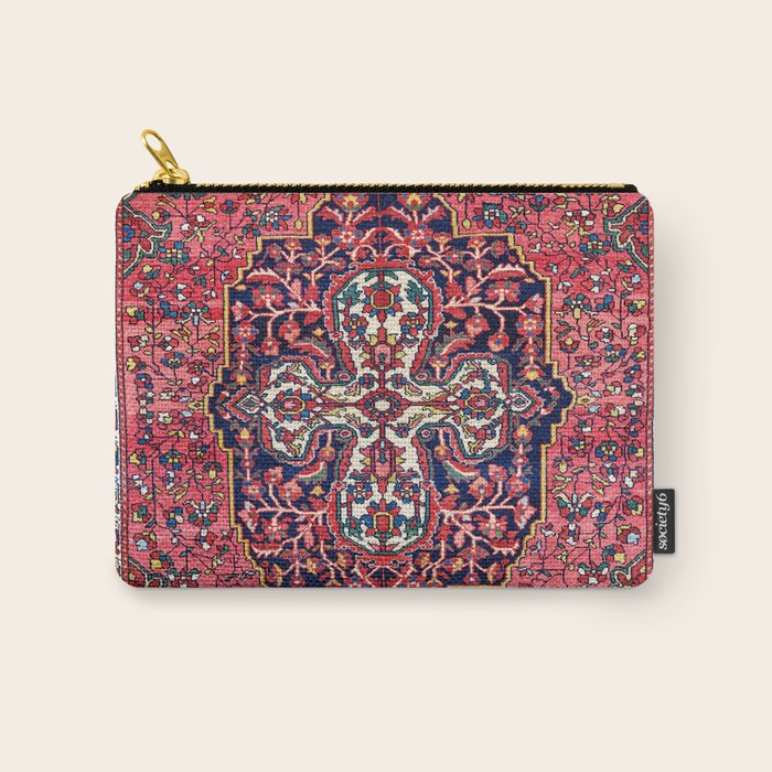 Bakhtiari West Central Persian Antique Rug Print Carry All Pouch Gallery Image 1