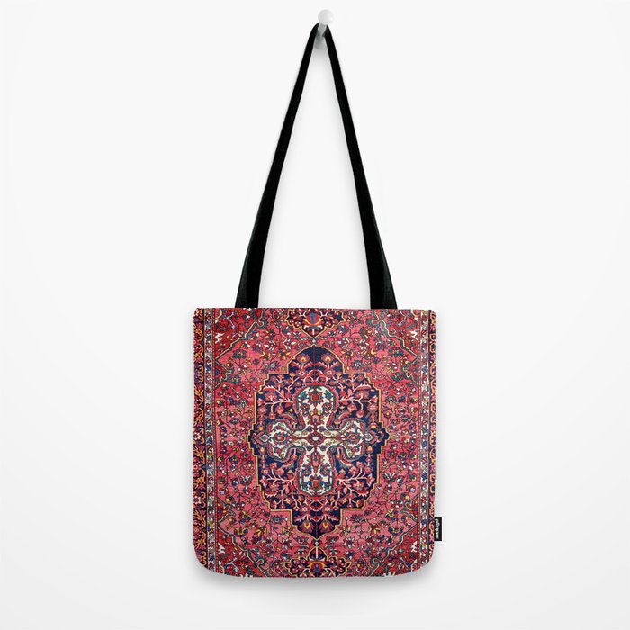 Bakhtiari West Central Persian Antique Rug Print Tote Bag Gallery Image 2