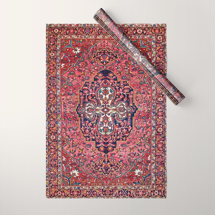 Bakhtiari West Central Persian Antique Rug Print Wrapping Paper Gallery Image 1
