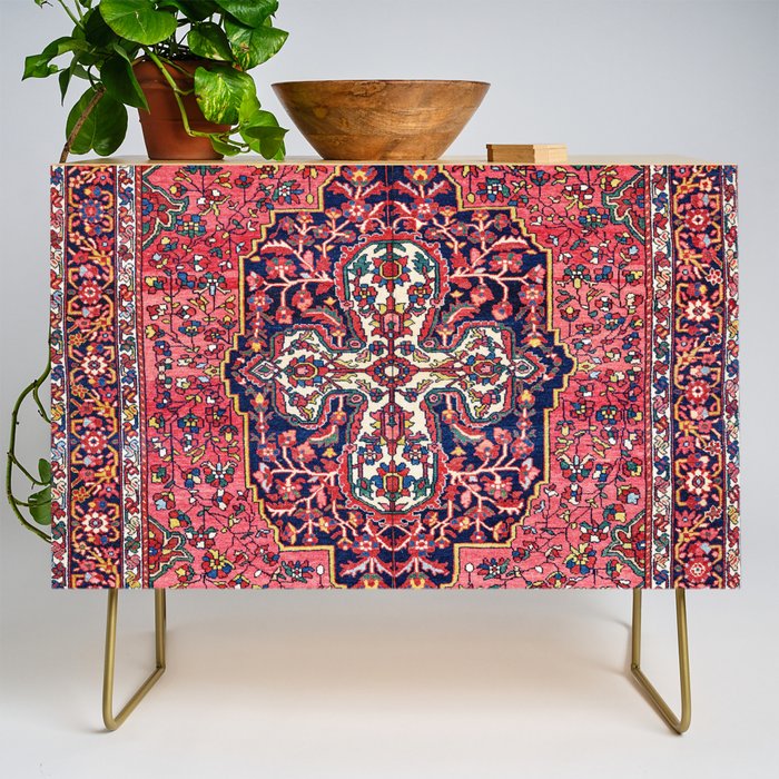 Bakhtiari West Central Persian Antique Rug Print Credenza Gallery Image 1