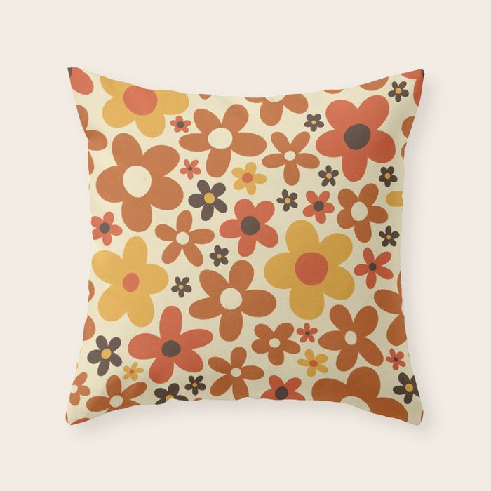 Flower Power #3 Throw Pillow Gallery Image 1
