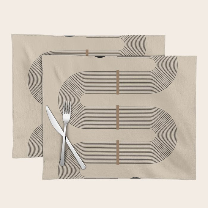 Adina - Mid Century Modern Abstract Art Placemat Gallery Image 1