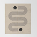 Adina - Mid Century Modern Abstract Art Throw Blanket Gallery Image 2