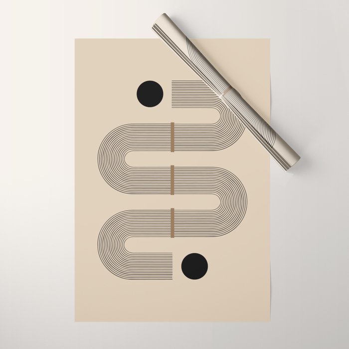 Adina - Mid Century Modern Abstract Art Wrapping Paper Gallery Image 1