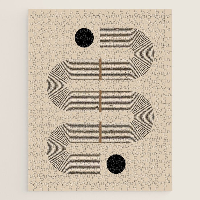 Adina - Mid Century Modern Abstract Art Jigsaw Puzzle Gallery Image 1