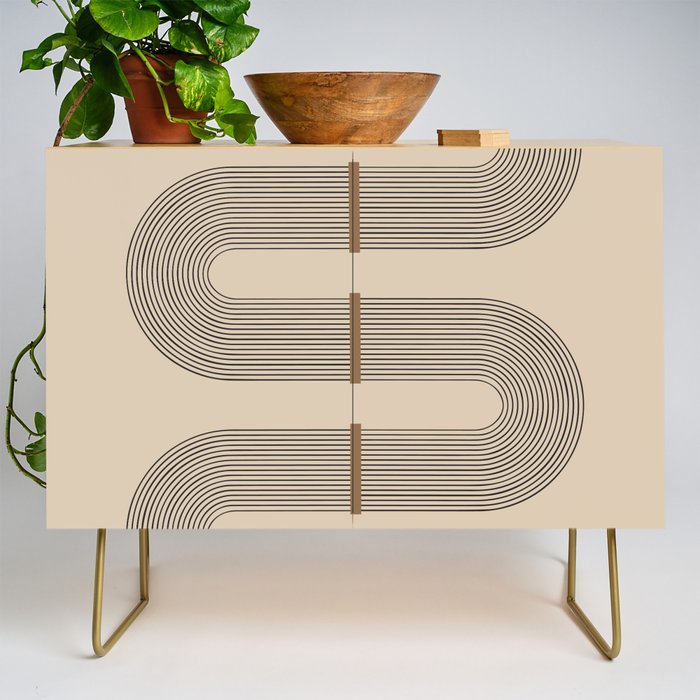 Adina - Mid Century Modern Abstract Art Credenza Gallery Image 1