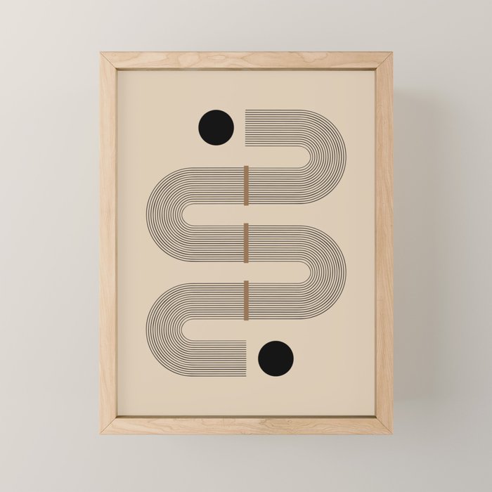 Adina - Mid Century Modern Abstract Art Mini Art Print Gallery Image 1