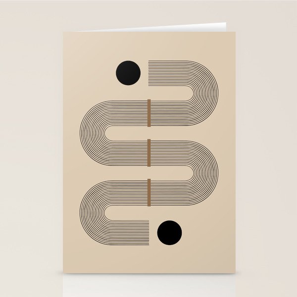 Adina - Mid Century Modern Abstract Art Stationery Card Gallery Image 1