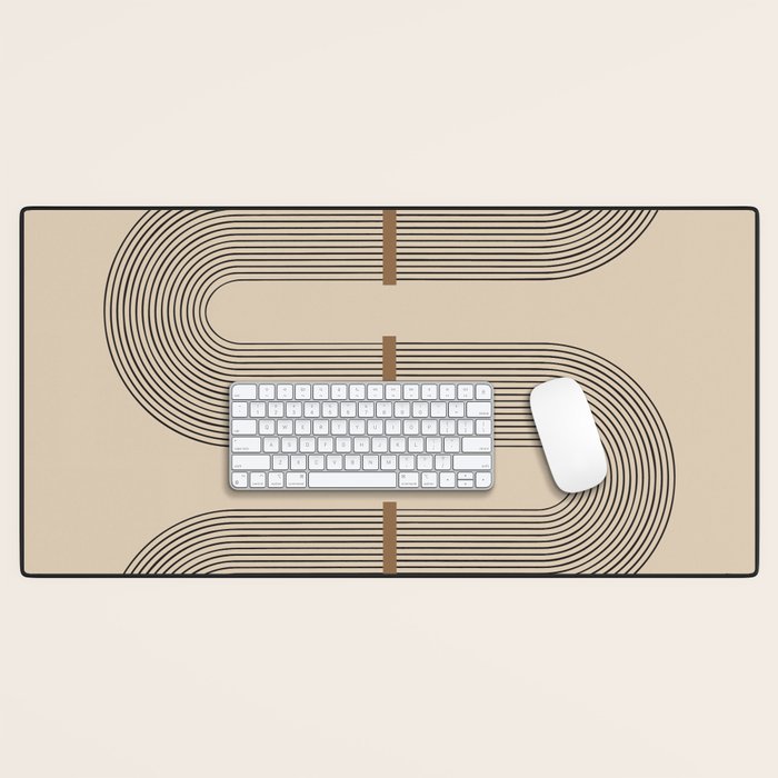 Adina - Mid Century Modern Abstract Art Desk Mat Gallery Image 1