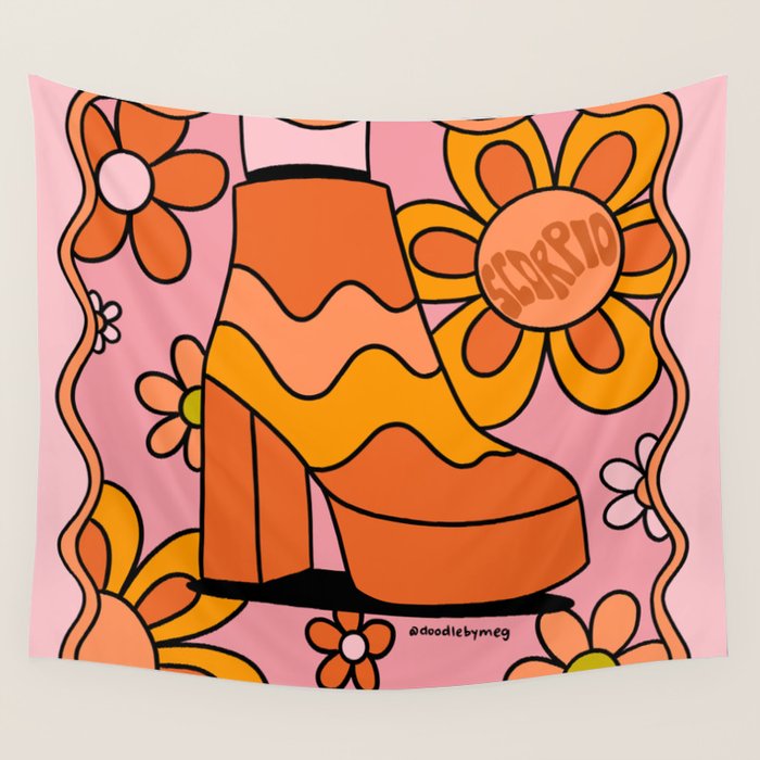 Scorpio Groovy Boot Wall Tapestry Gallery Image 1