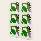 Minimalist Modern Mid Century Colorful Abstract Shapes Olive Green Retro Funky Shapes 60's Vintage Wallpaper Gallery Image 2
