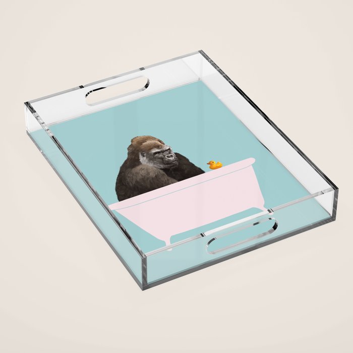 Gorilla in Bathtub Acrylic Tray Gallery Image 1
