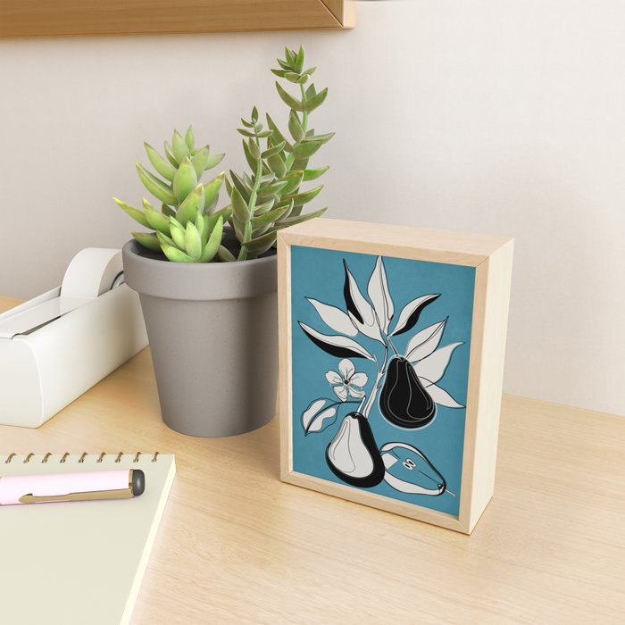 Line Art Pears 1 Mini Art Print Gallery Image 2