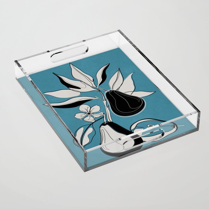 Line Art Pears 1 Acrylic Tray Gallery Image 1