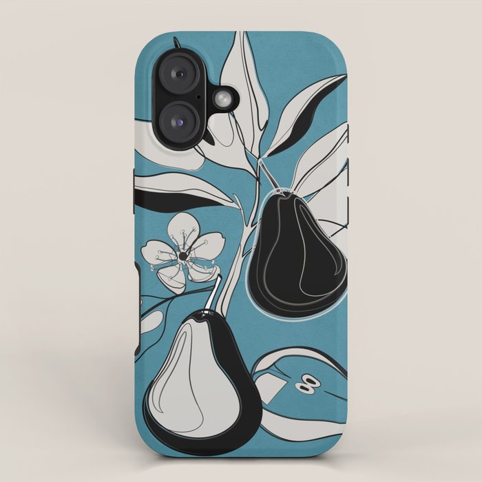 Line Art Pears 1 iPhone Case Gallery Image 1