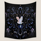 Moonlight Owl Wall Tapestry Gallery Image 4