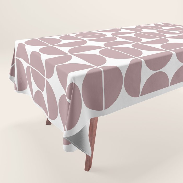 Mid Century Modern Geometric 04 Dusty Pink Tablecloth Gallery Image 1