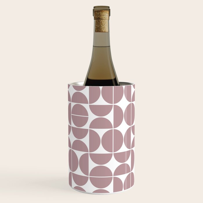 Mid Century Modern Geometric 04 Dusty Pink Wine Chiller Gallery Image 1