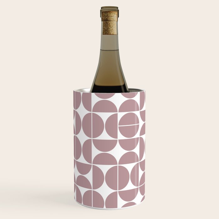 Mid Century Modern Geometric 04 Dusty Pink Wine Chiller Gallery Image 3