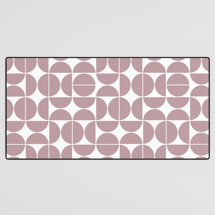 Mid Century Modern Geometric 04 Dusty Pink Desk Mat Gallery Image 3