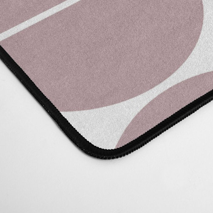 Mid Century Modern Geometric 04 Dusty Pink Desk Mat Gallery Image 4