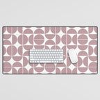 Mid Century Modern Geometric 04 Dusty Pink Desk Mat Gallery Image 1