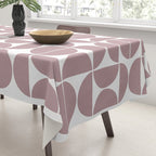 Mid Century Modern Geometric 04 Dusty Pink Tablecloth Gallery Image 3