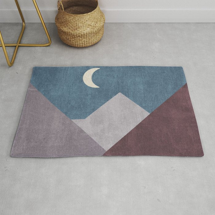 LANDSHAPES / Mountains - Night Rug Gallery Image 1