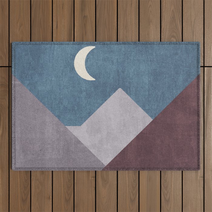 LANDSHAPES / Mountains - Night Outdoor Rug Gallery Image 1