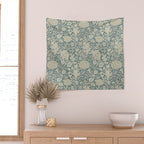 William Morris Double Bough Slate Blue Wall Tapestry Gallery Image 2