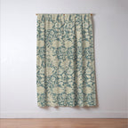 William Morris Double Bough Slate Blue Window Curtain Gallery Image 3