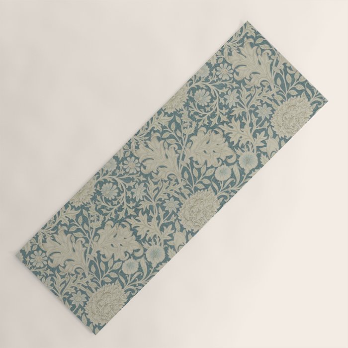 William Morris Double Bough Slate Blue Yoga Mat Gallery Image 1