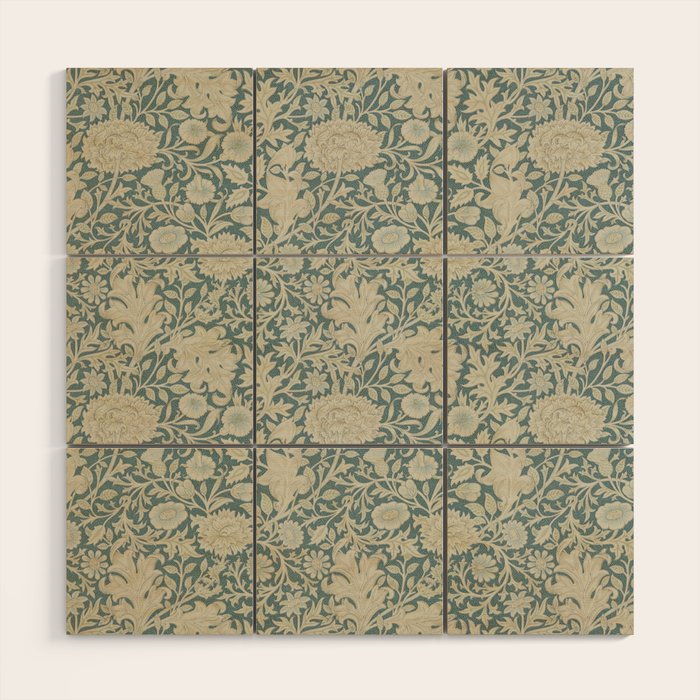 William Morris Double Bough Slate Blue Wood Wall Art Gallery Image 1