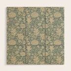 William Morris Double Bough Slate Blue Wood Wall Art Gallery Image 1