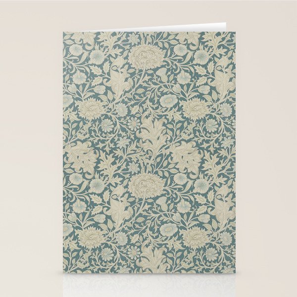 William Morris Double Bough Slate Blue Stationery Card Gallery Image 2