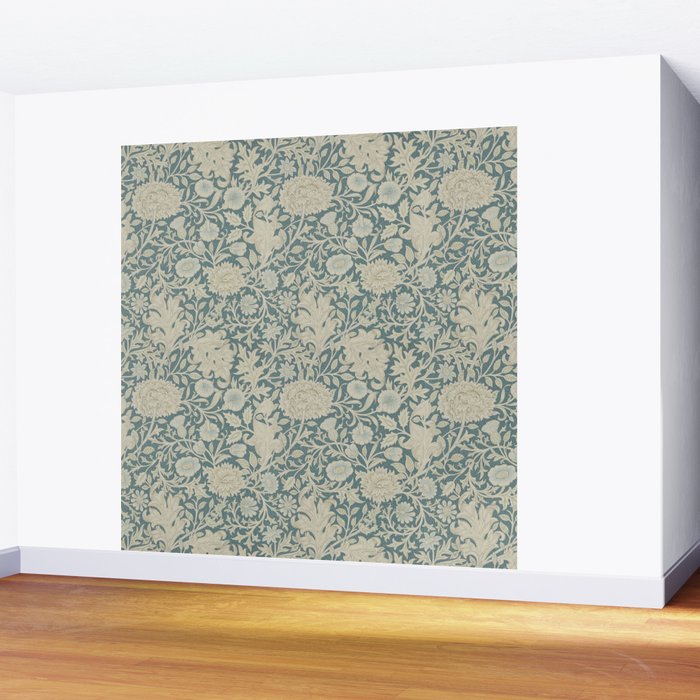 William Morris Double Bough Slate Blue Wall Mural Gallery Image 2