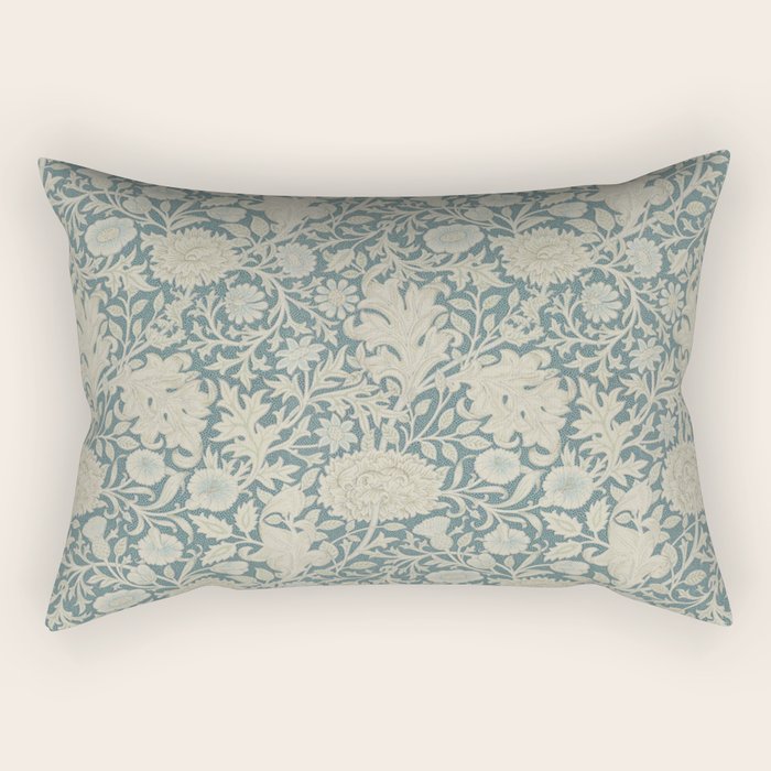 William Morris Double Bough Slate Blue Rectangular Pillow Gallery Image 2