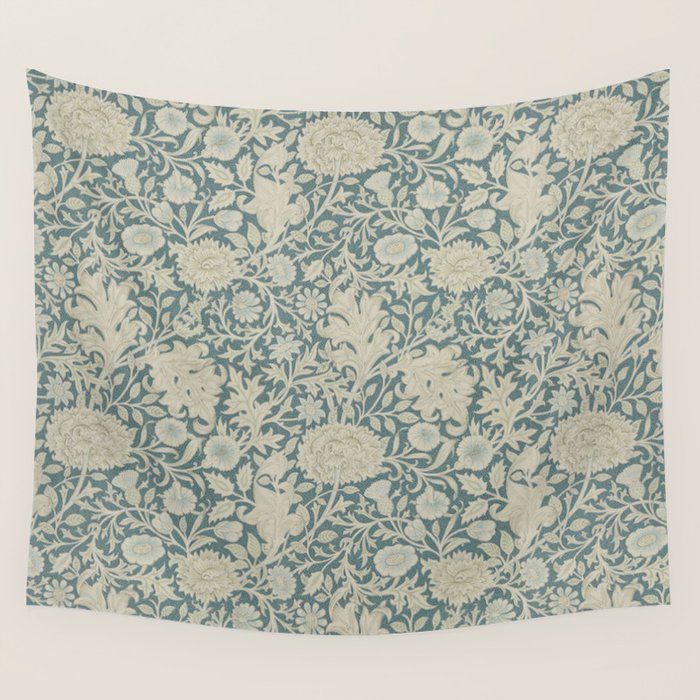 William Morris Double Bough Slate Blue Wall Tapestry Gallery Image 1